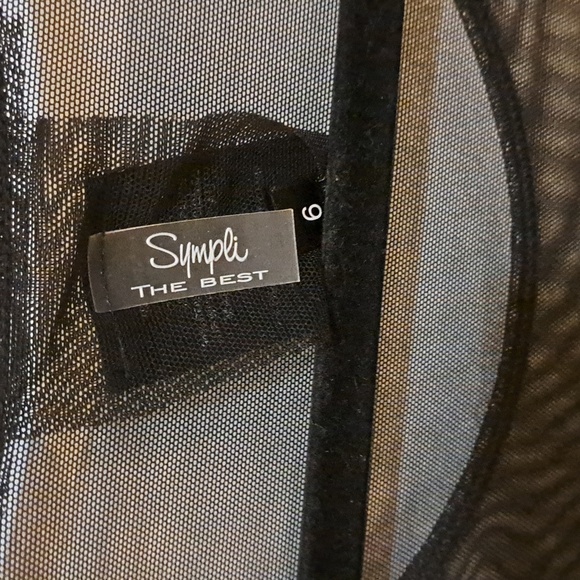 NWT Sympli Transparent Black Tunic Longer In Back - Picture 3 of 4